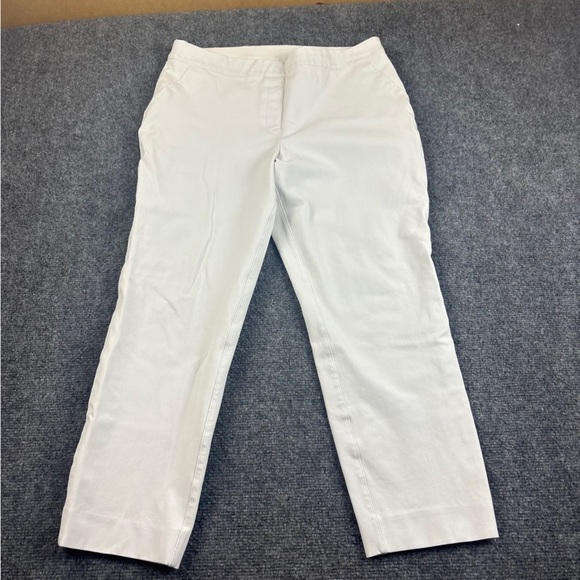 SPANX Women’s White On-the-Go Pull On Stretch Twill Cropped Pants size: Large - Picture 2 of 9